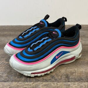 💙 Nike Air Max 97 – Blue / Pink / Black – Youth 4.5Y (Women’s 6)